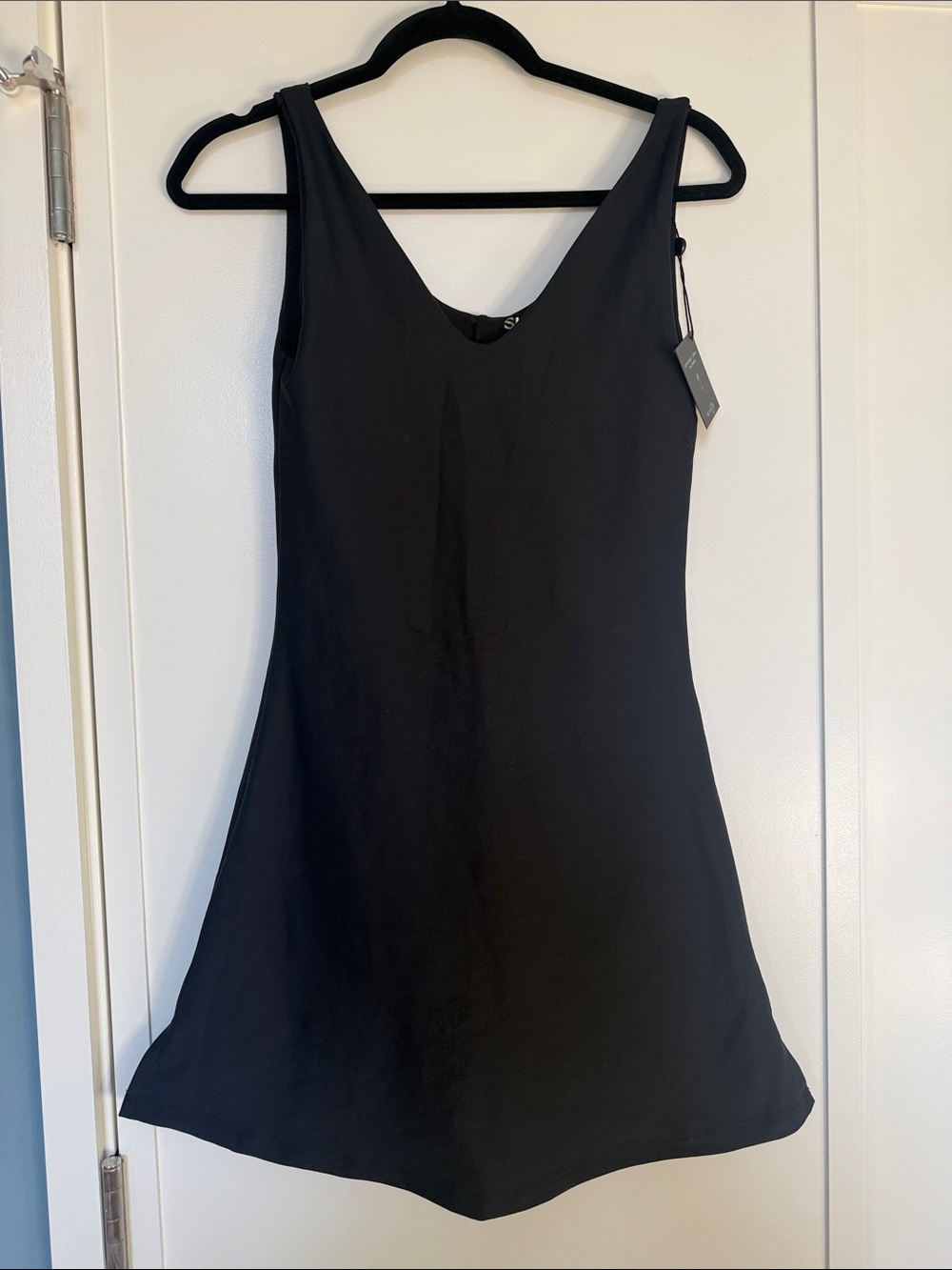 Sleeveless Mini Exercise Dress in Black